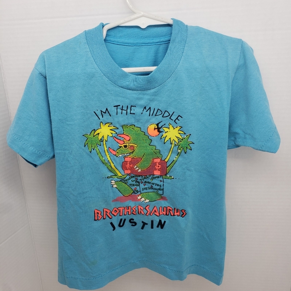 Blue Tropical Graphic Short Sleeve Tee